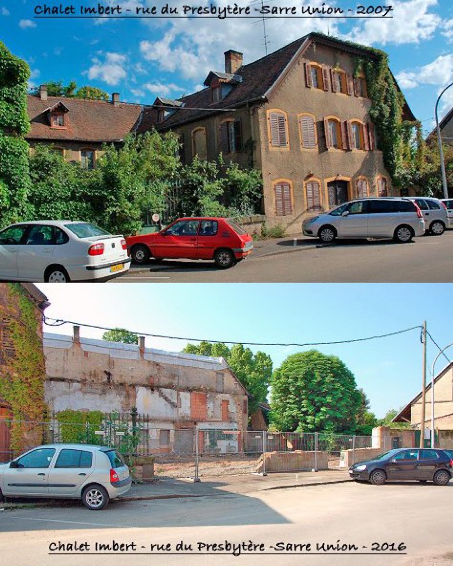 photo florent ott : le chalet imbert en 2009 et 2016
Sarre-Union 